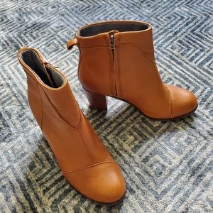 TOMS Brown Heeled Boots size 8.5